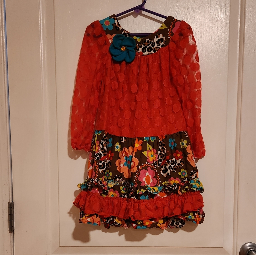 Lovely girl's dress size 8 Rare Editions beautiful colors and design